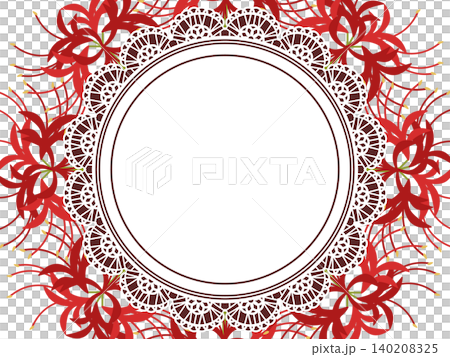 Retro spider lilies and lace background (horizontal orientation) Retro spider lilies and lace background (horizontal orientation) 140208325