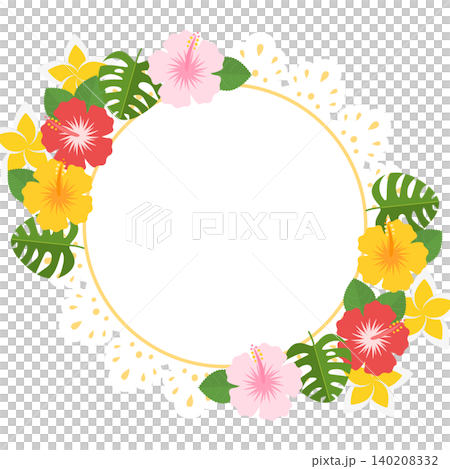 復古熱帶花卉蕾絲背景(方形) 復古熱帶花卉蕾絲背景(方形) 140208332