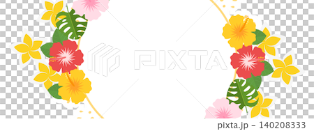 Retro tropical flower and lace banner background Retro tropical flower and lace banner background 140208333