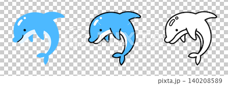 海豚插畫集:流行可愛的海洋生物 海豚插畫集:流行可愛的海洋生物 140208589