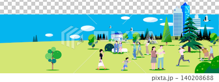 一幅橫幅背景插圖,描繪了不同背景的人們在公園、豐富的自然景觀和城市中享受美好時光。 一幅橫幅背景插圖,描繪了不同背景的人們在公園、豐富的自然景觀和城市中享受美好時光。 140208688