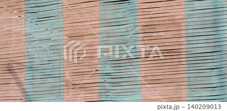 Colorful woven bamboo mat texture background with traditional handicraft pattern. 140209013