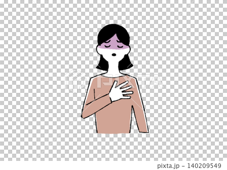 一個女人在痛苦中的插圖 一個女人在痛苦中的插圖 140209549