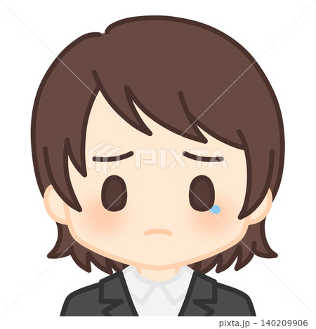 涙ぐむ女性社員 涙ぐむ女性社員 140209906