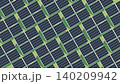 Solar panels with modern photovoltaic cells installed in rows in a field to generate electricity from the sun rays. 3D vector background 140209942