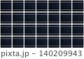 Horizontal high tech background consisting of square panels of photovoltaic cells. 3D vector background 140209943