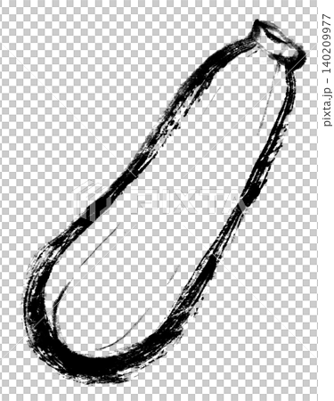 水墨画 墨絵 ズッキーニ 水墨画 墨絵 ズッキーニ 140209977