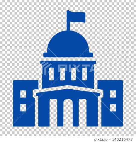 行政機関と公共サービスを表現した政府庁舎アイコンデザイン 行政機関と公共サービスを表現した政府庁舎アイコンデザイン 140210473