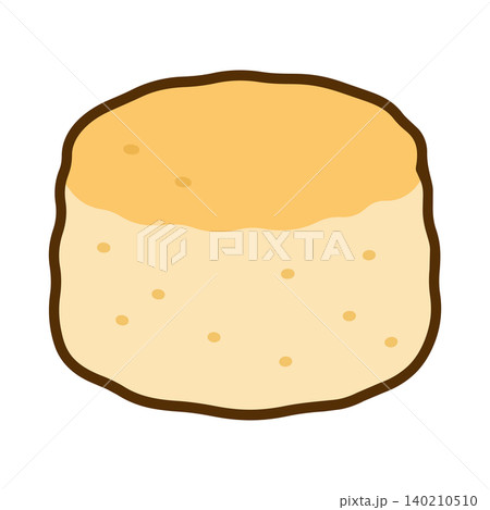 プレーンスコーンのシンプルイラスト カフェ向け焼き菓子アイコン 140210510