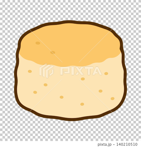 Simple illustration of a plain scone; baked goods icon for cafes. Simple illustration of a plain scone; baked goods icon for cafes. 140210510