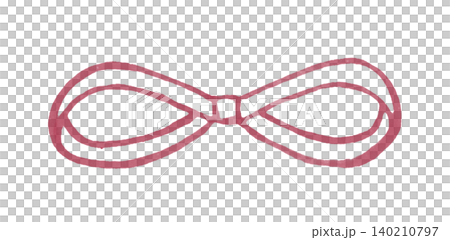 Ribbon drawn with a softly colored marker, red 3 Ribbon drawn with a softly colored marker, red 3 140210797