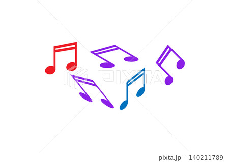 Colorful Musical Notes Icon Set Representing Melody, Rhythm and Sound in Bright Gradient Design Colorful Musical Notes Icon Set Representing Melody, Rhythm and Sound in Bright Gradient Design 140211789