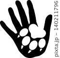 Hand and dog paw, dogs, paw, logo 140211796