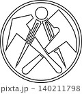 Sticker, roofer, tools, roofer, logo 140211798