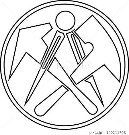 Sticker, roofer, tools, roofer, logo Sticker, roofer, tools, roofer, logo 140211798