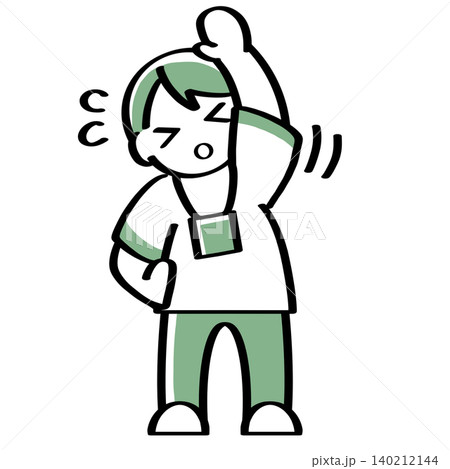 準備運動をするシンプルな人物イラスト 準備運動をするシンプルな人物イラスト 140212144