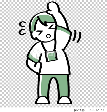 準備運動をするシンプルな人物イラスト 準備運動をするシンプルな人物イラスト 140212144