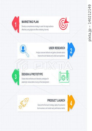 vector infographic design template. icons to marketing and business processes. 140212149