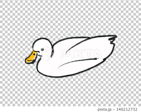 手描きのアヒルのイラスト 手描きのアヒルのイラスト 140212732