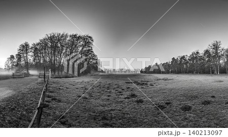 Frost Covered Meadow at Sunrise in Muenchbruch Frost Covered Meadow at Sunrise in Muenchbruch 140213097