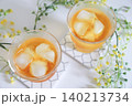 グラスに入ったアイスティー　夏イメージ 140213734