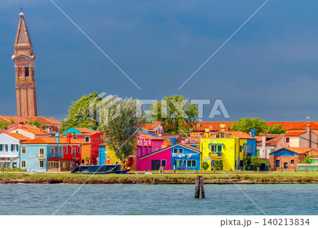 Colorful traditional houses on Burano Island in Venice Italy Colorful traditional houses on Burano Island in Venice Italy 140213834