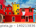 Colorful traditional houses on Burano Island in Venice Italy 140213836