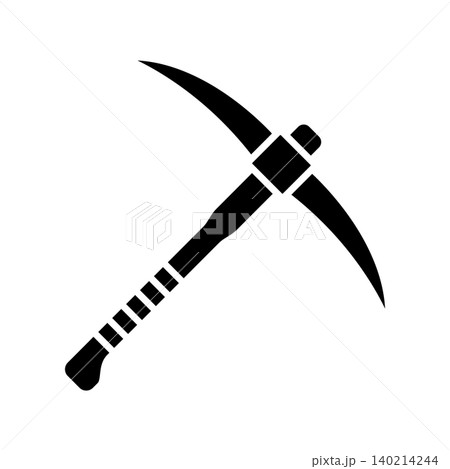 pickaxe icon vector design template in white background pickaxe icon vector design template in white background 140214244