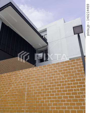Pattern of building with brickwork for new construction of exterior Pattern of building with brickwork for new construction of exterior 140214469