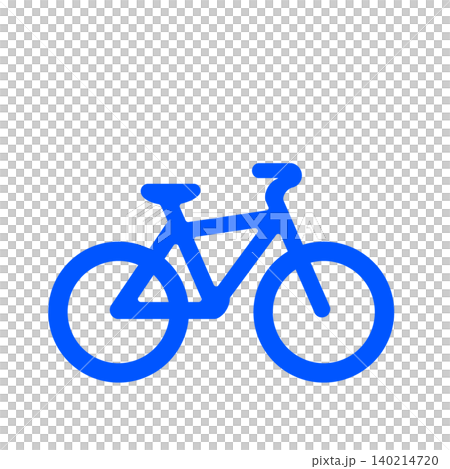 A simple bicycle pictogram (blue) representing bicycle parking areas and traffic information. A simple bicycle pictogram (blue) representing bicycle parking areas and traffic information. 140214720