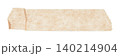 Torn and crumpled piece of brown office adhesive tape close-up, isolated on transparent background. Suitable for design elements, labels, and mockups 140214904