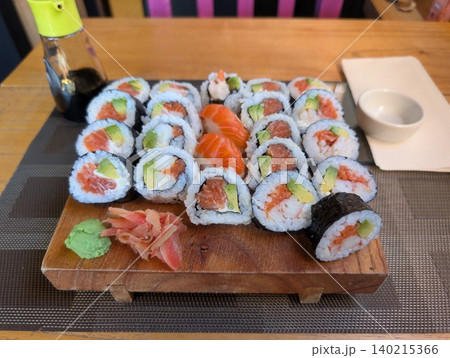 Sushi Platter with Shrimp Salmon and King Crab in El Calafate 140215366