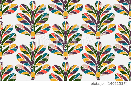 seamless pattern with leaves 140215374
