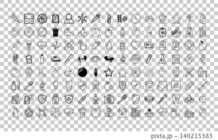 Medical Healthcare Line Icons Collection with Hospital Pharmacy and Doctor Symbols Medical Healthcare Line Icons Collection with Hospital Pharmacy and Doctor Symbols 140215383