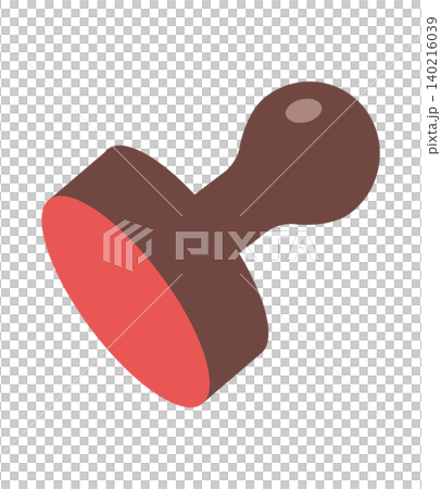Illustration of a wooden stamp Illustration of a wooden stamp 140216039