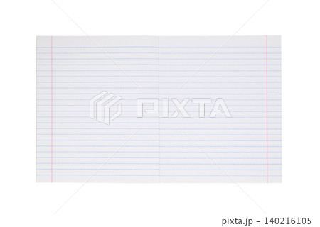 school lined notebook on white background 140216105