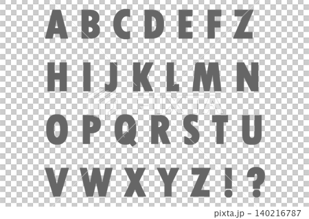 5個字母,大寫字母,灰色 5個字母,大寫字母,灰色 140216787