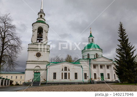Historic Orthodox church and bell tower architecture in Nevyansk, Russia Historic Orthodox church and bell tower architecture in Nevyansk, Russia 140217046