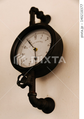 Vintage Industrial Wall Clock Made from Metal Pipes and Valve Fittings 140218377