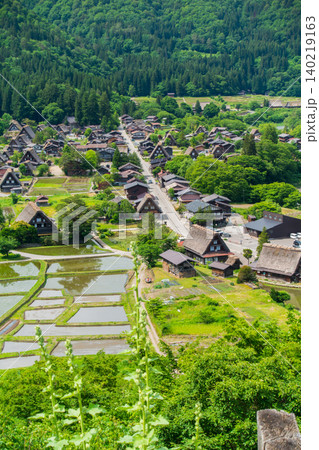 初夏の白川郷(城山天守閣展望台からの眺め) 初夏の白川郷(城山天守閣展望台からの眺め) 140219163