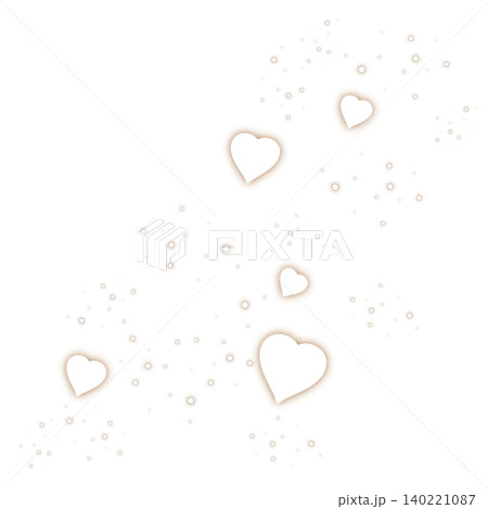 薄い茶色のキラキラした粒子とハートのイラスト 薄い茶色のキラキラした粒子とハートのイラスト 140221087