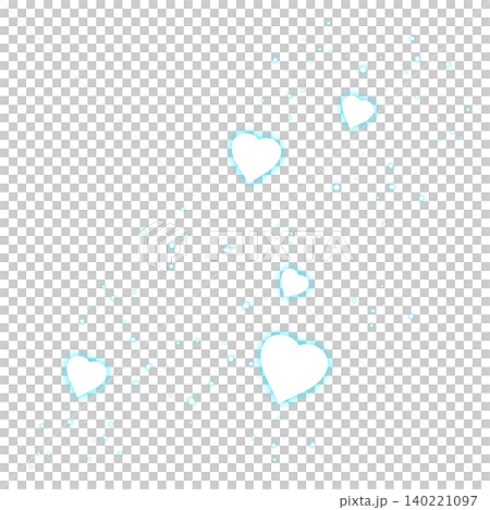 Light blue glitter particles and heart illustrations Light blue glitter particles and heart illustrations 140221097