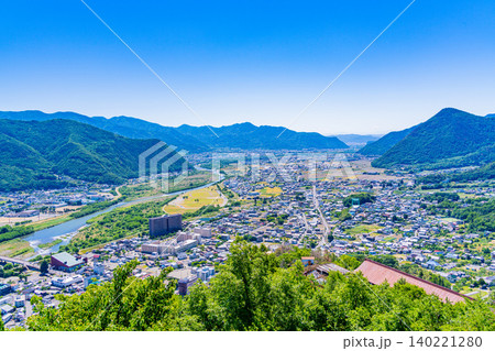 【長野県千曲市】城山史跡公園 荒砥城から眺める千曲の街並み 【長野県千曲市】城山史跡公園 荒砥城から眺める千曲の街並み 140221280