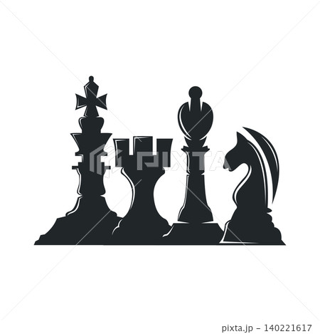 Chess Logo Simple Chess Club Identity Design Symbol Chess Logo Simple Chess Club Identity Design Symbol 140221617