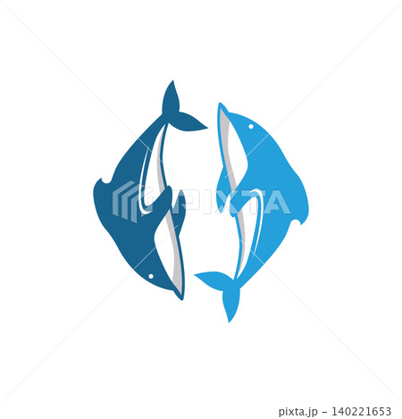 Elegant Dolphin Logo Aquatic Sea Animal Silhouette Design Template Elegant Dolphin Logo Aquatic Sea Animal Silhouette Design Template 140221653