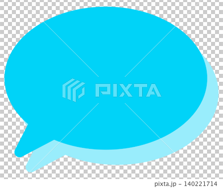 Simple color speech bubble round shape Simple color speech bubble round shape 140221714