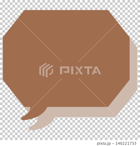 Simple color speech bubble - octagonal with corners Simple color speech bubble - octagonal with corners 140221733