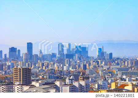 愛知県名古屋市、名古屋駅周辺超高層ビル群の風景 愛知県名古屋市、名古屋駅周辺超高層ビル群の風景 140221801