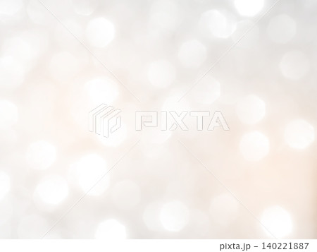 Background grey bokeh abstarct white beige circle light texture bubble blur pattern defocused glowing sparkle snow glitter snowflake magig backdrop ecosystem foreground card silver space decoration. 140221887