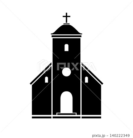 Classic Church Building Silhouette 2 Classic Church Building Silhouette 2 140222349